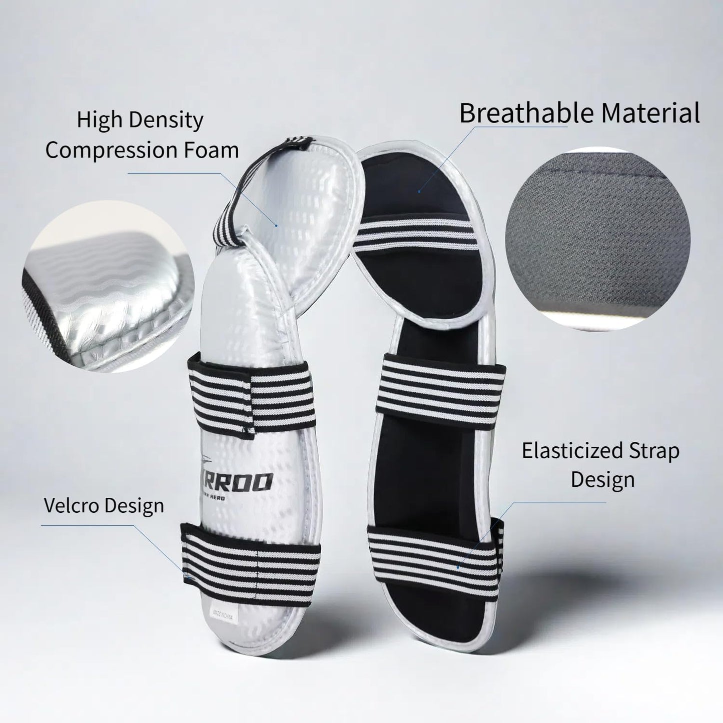 Taekwondo Shin Guards Arm Guard Protector Set for Kickboxing Martial Arts Taekwondo Karate Muay Thai Sparring Combat, Suitable for Children Teenagers and Adults