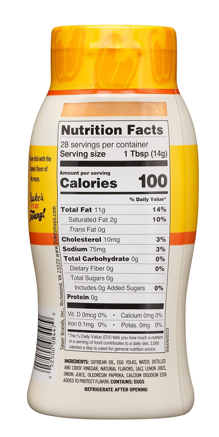 Duke's Fire Roasted Red Pepper Flavored Mayonnaise (Pack of 2)