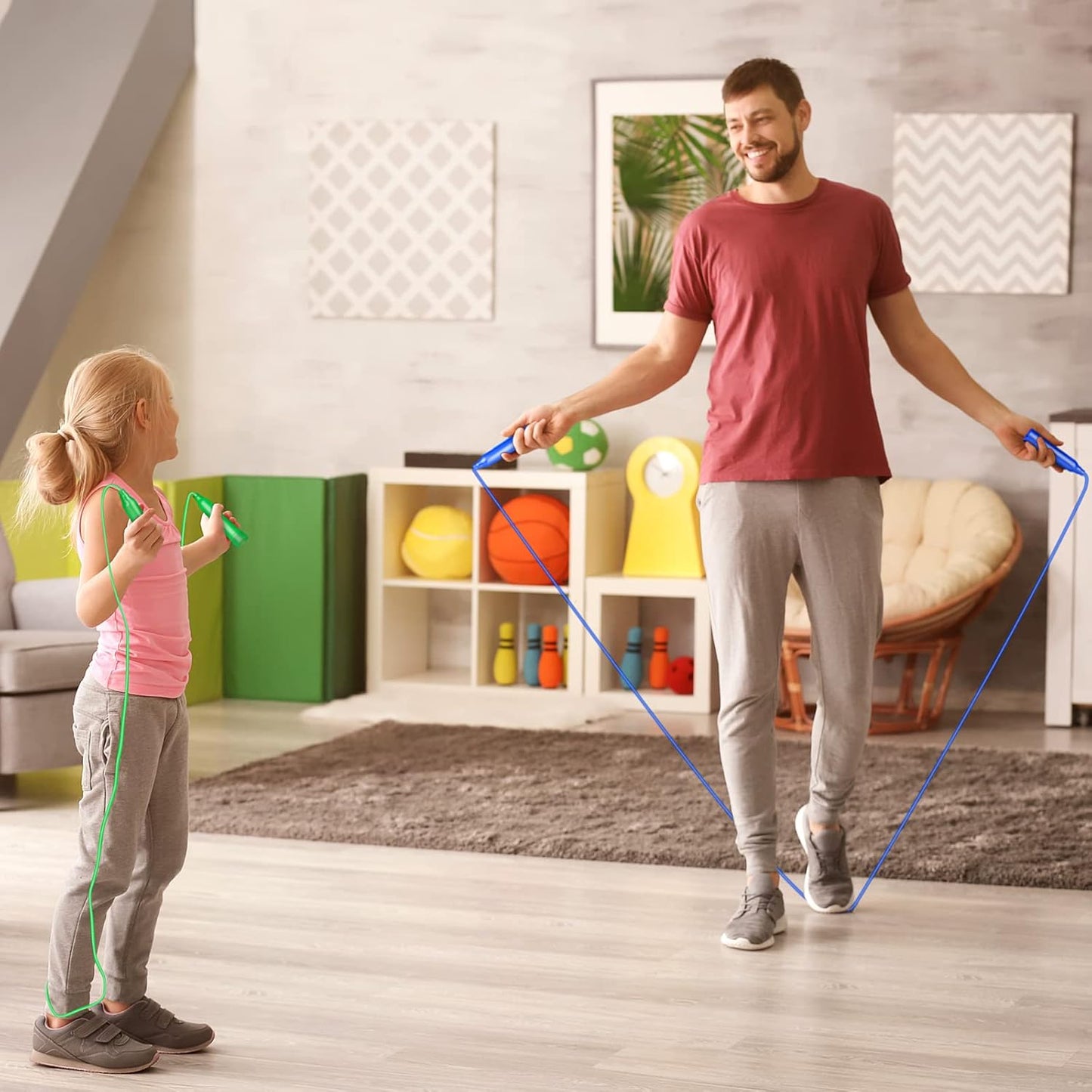 Elcoho 36 Packs Jump Rope Set 7.3 Feet Adjustable Skipping Rope for Kids Party Favors, Outdoor Activity, Birthday Reward Gift