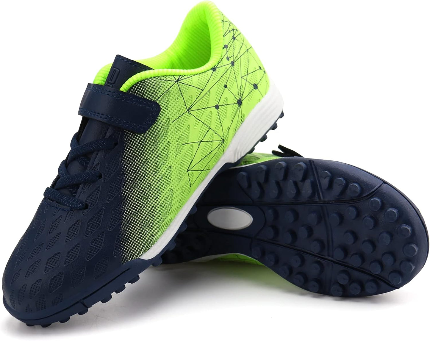 brooman Kids Indoor Soccer Shoes Boys Girls Soccer Cleats Athletic Turf Shoes