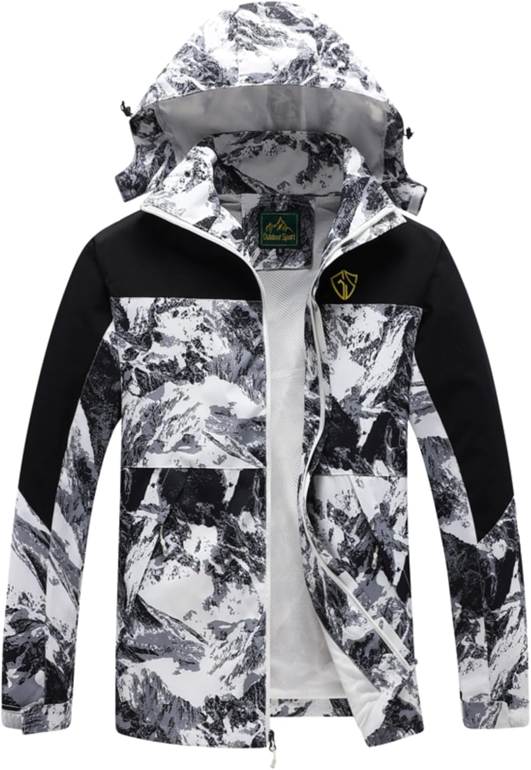 GIISAM Rain Jacket for Men, Mens Waterproof Raincoat Lightweight Rain Jackets Outdoor Rain Coat Windbreaker with Hood