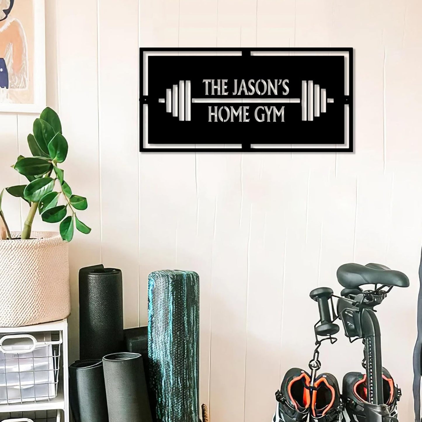 Luxury Personalized Gym Metal Sign, Gym Cut Metal Wall Art, Fitness Home Decor, Gifts for Fitness Lovers, Workout Room Sign