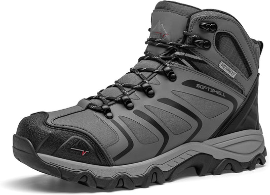 NORTIV 8 Men's Ankle High Waterproof Hiking Boots Outdoor Lightweight Shoes Trekking Trails Armadillo