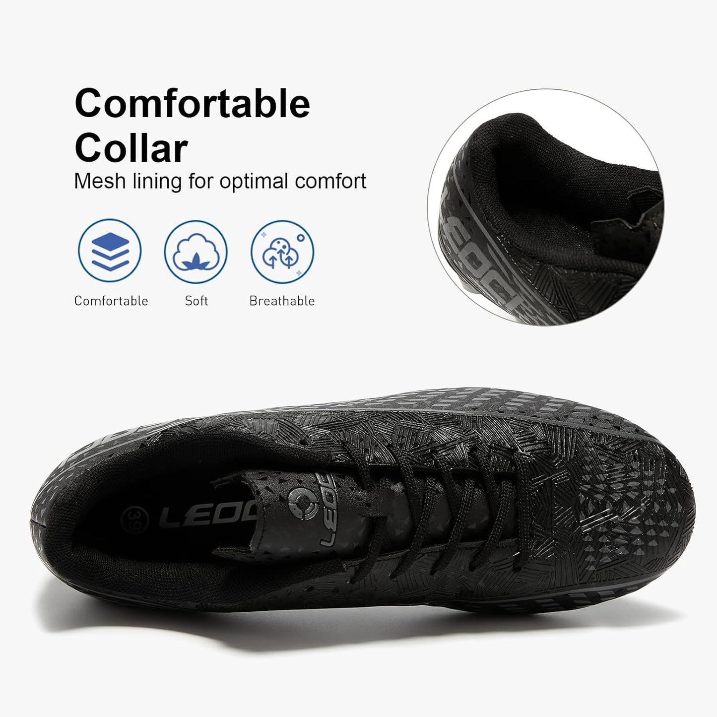 Soccer Cleats for Men's and Women's Outdoor Unisex Football Shoes Firm Rugby Boots