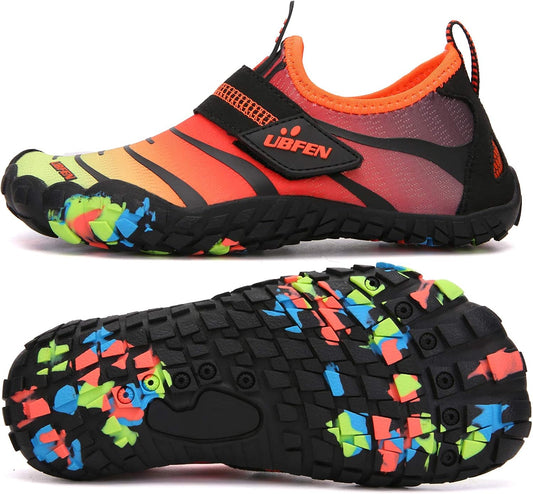 UBFEN Water Shoes for Kids Boys Girls Aqua Socks Barefoot Beach Sports Swim Pool Quick Dry Lightweight Toddler Little Big Kid
