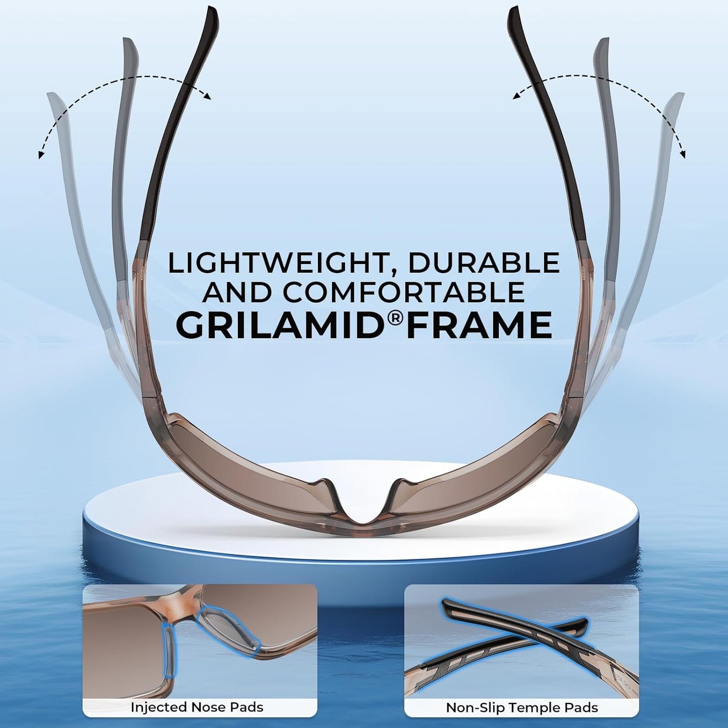 KastKing Chippewa Polarized Fishing Sunglasses, UV400 Protection Full Wrap Frame Sports Cycling Sunglasses, 1.0mm TAC Lenses