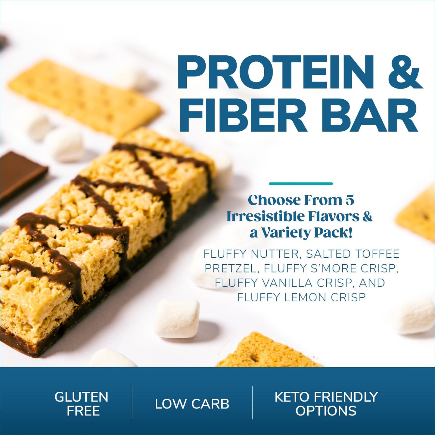 Wonderslim High Fiber Protein Bars, Salted Toffee Pretzel | 15g Protein, 7g Fiber | Low Sugar, Low Carb | Healthy Indulgence | Satisfying, Supports Energy & On-the-Go Convenience, 7 Pack