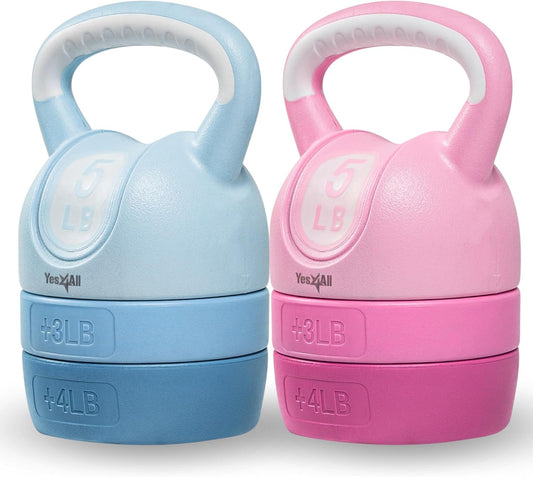 Yes4All Kettlebell Sets - Adjustable Kettlebell Set for Strength Training - Kettlebells Adjustable Weight for Versatile Workouts