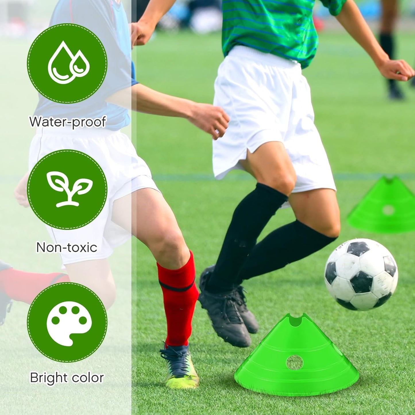 ShinyRelief Jumbo Disc Cones Jumbo Soccer Cones with Mesh Bag Giant Large Agility for Soccer Training Adult Sports