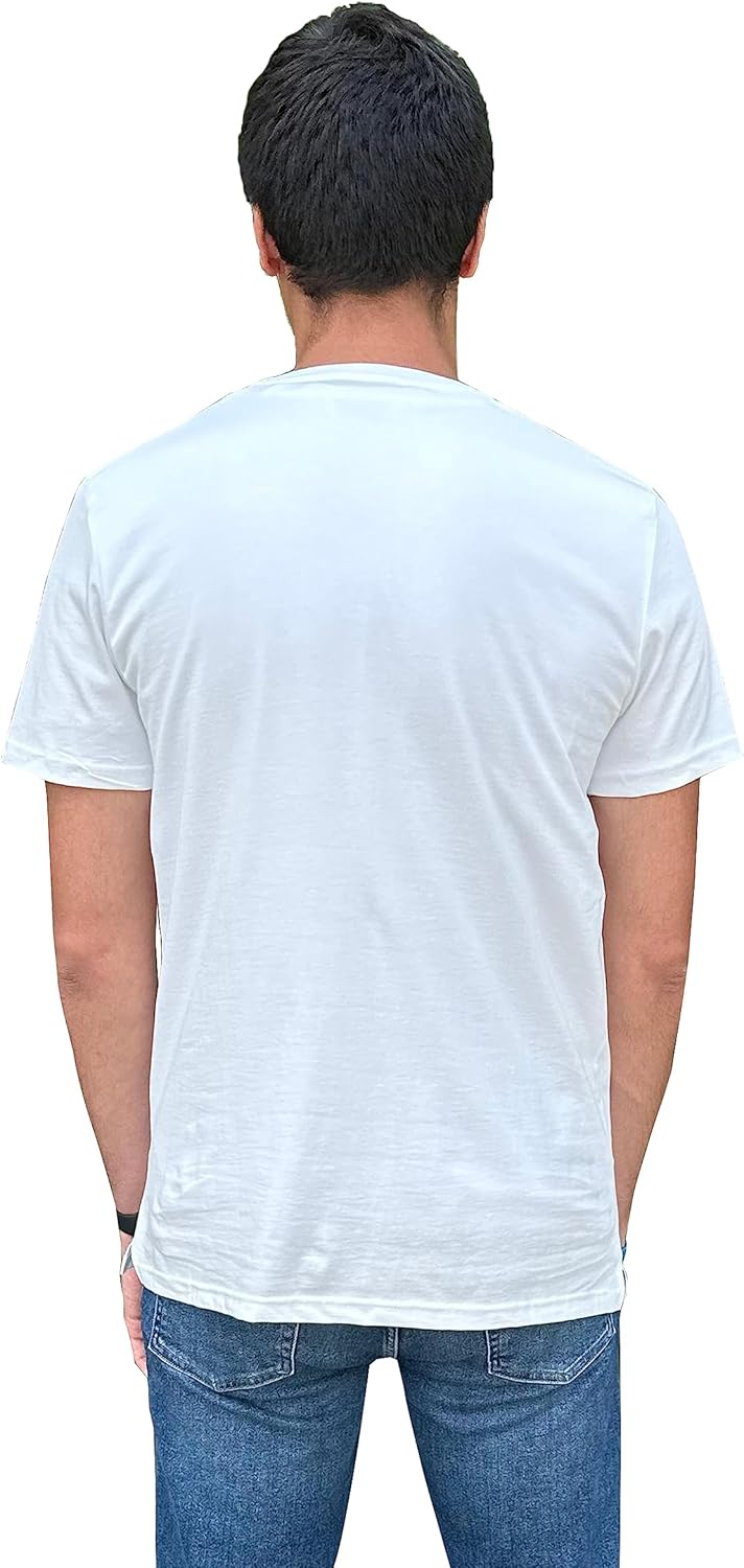 Men's Short Sleeve Crewneck T-Shirt 100% Cotton - Classic Colors - Breathable Mesh Fabric - Ideal for Sports & Everyday Wear