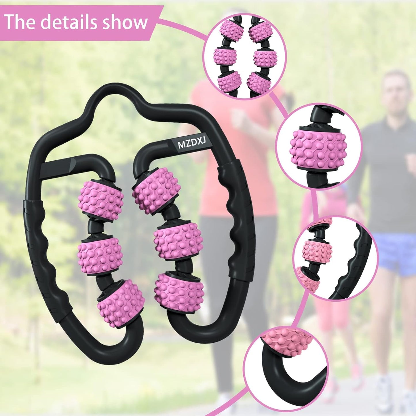 Cellulite Massage Tool Deep Fascia Massager & Dimpled Skin Remover for Legs - Anti-Cellulite Roller Tech with Lymphatic Drainage, Smooth Skin & Pain Relief for Thighs & Buttocks Sculpting