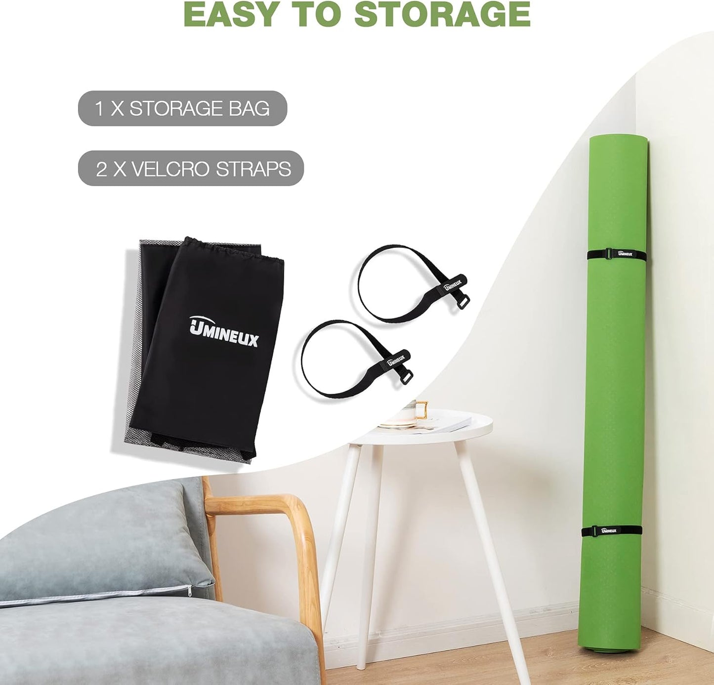 Large Yoga Mat for Men and Women 1/4 & 2/5 Inch Extra Thick TPE Fitness Mat for Home Gym Workout, Non-Slip, Eco Friendly Exercise Mat for Yoga, Pilates, Stretching, Meditation