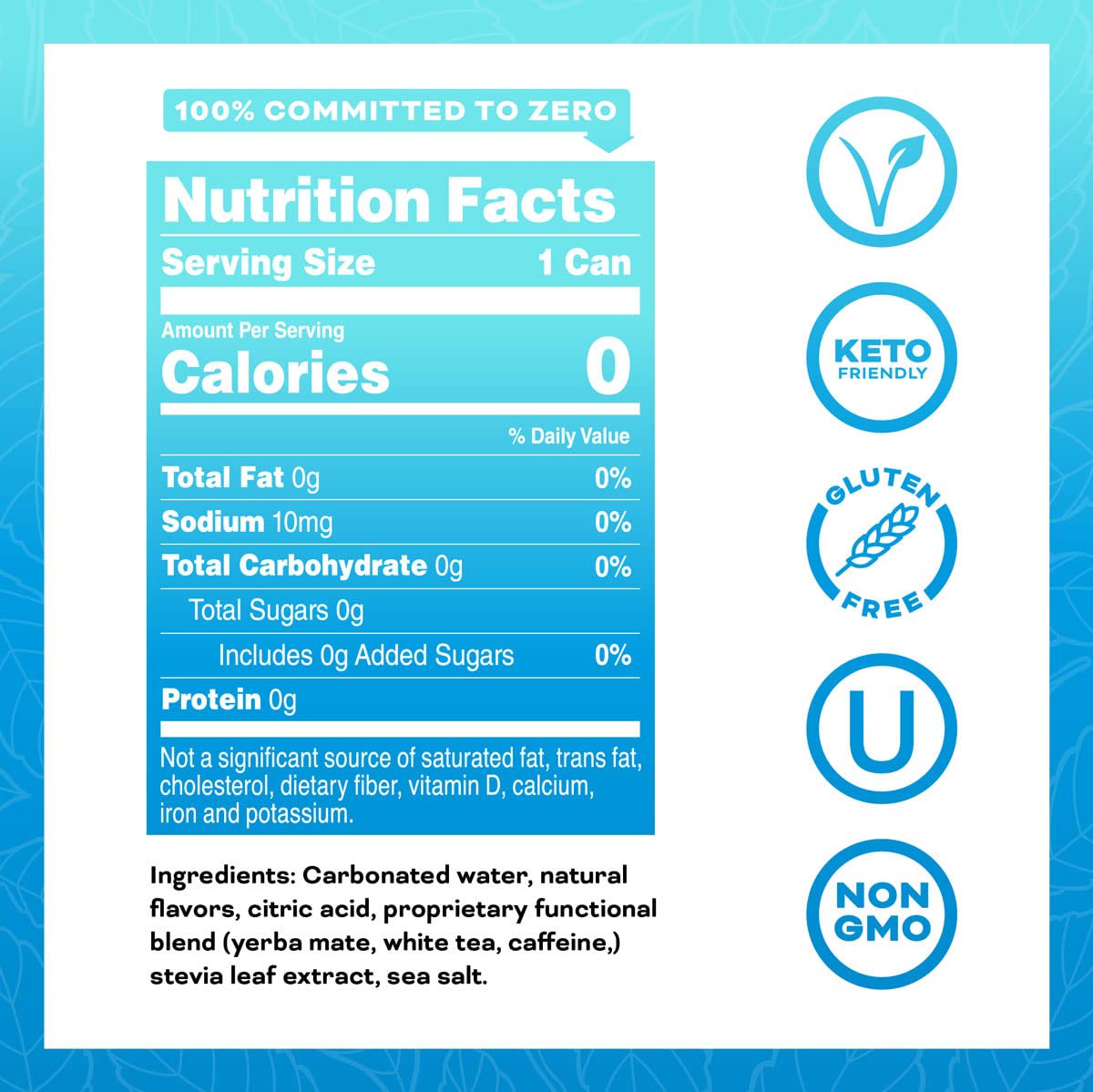 Yerbaé Energy Beverage - Iced Triple Berry, 0 Sugar, 0 Calories, 0 Carbs, Energized by Yerba Mate. Yerbae is a Plant-Based, Healthy Alternative to Sugary Energy Drinks, 16oz cans (12 Pack)