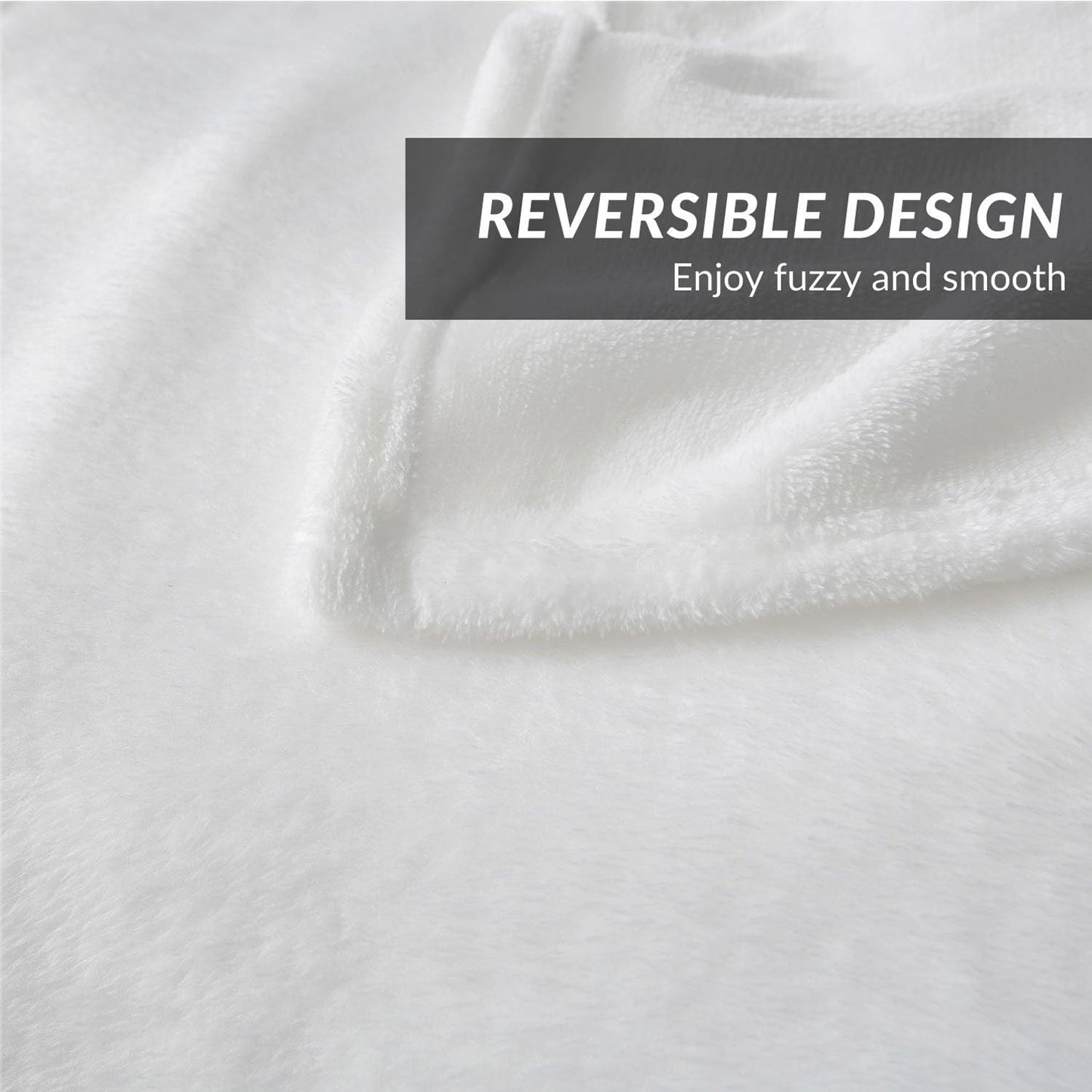 Bedsure Fleece Blanket Twin Size White - 300GSM Lightweight Plush Fuzzy Cozy Soft Warm Blanket for Bed, Sofa, Couch, Travel, Camping, 60x80 inches