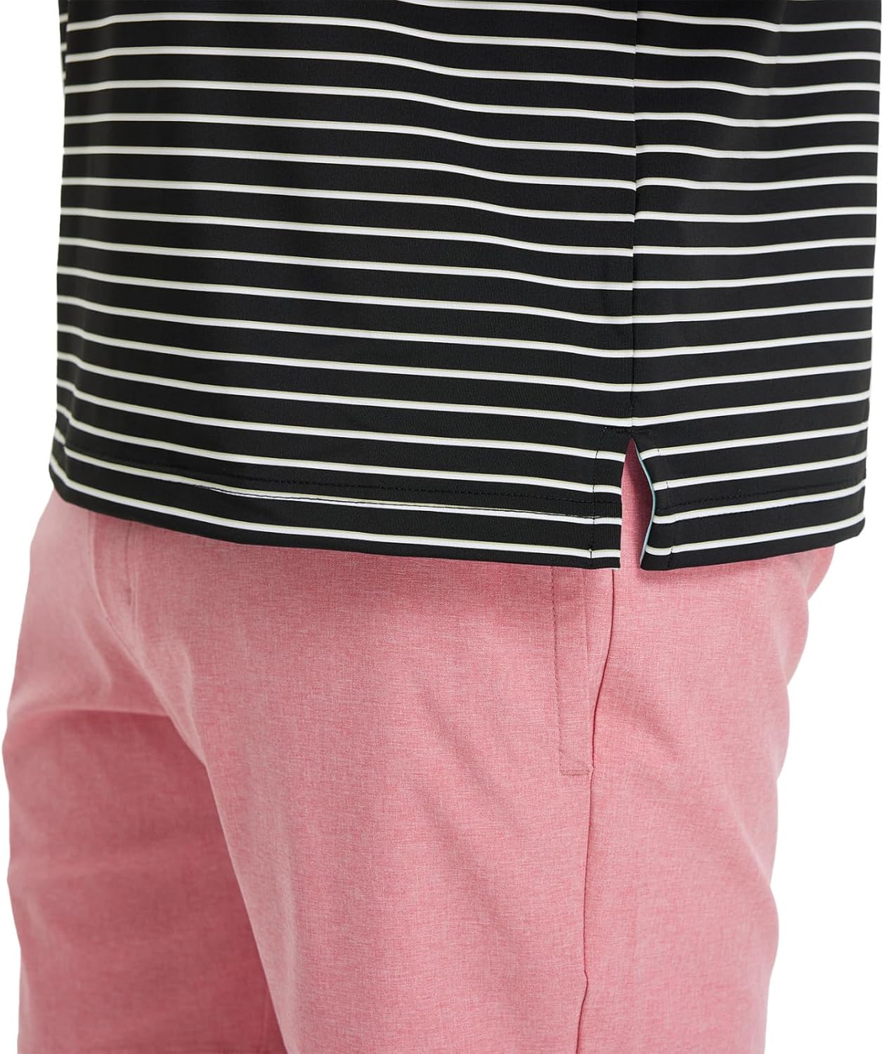 M MAELREG Golf Shirts for Men Moisture Wicking Striped Polo Performance Dry Fit Business Sports Mens Polo Shirts Short Sleeve