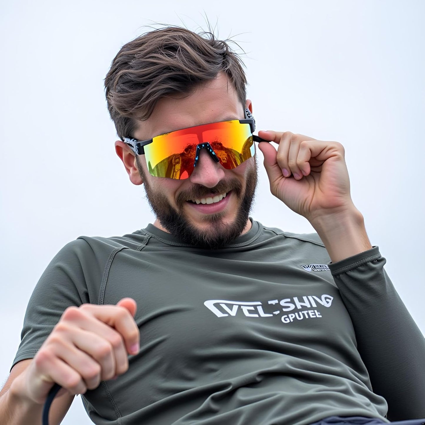 MALIDAK Sports Sunglasses for Mens Women Youth Baseball Sunglasses UV400 Protection Men Cycling Glasses