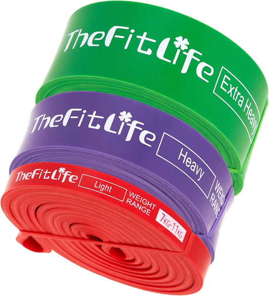 TheFitLife Pull Up Assistance Bands- Resistance Bands for Working Out, Long Workout Bands for Exercise, Fitness Band for Pullup Assist, a Substitute of Dumbbell Set and Kettlebells, Barbell