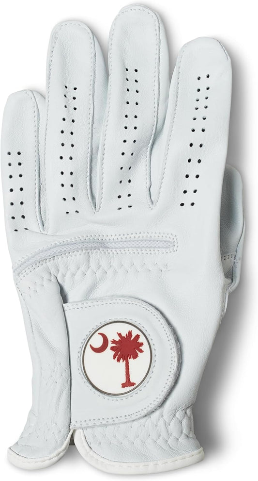 Palmetto Golf & Belts, Garnet Palmetto Tree, AAA Cabretta Leather Golf Glove