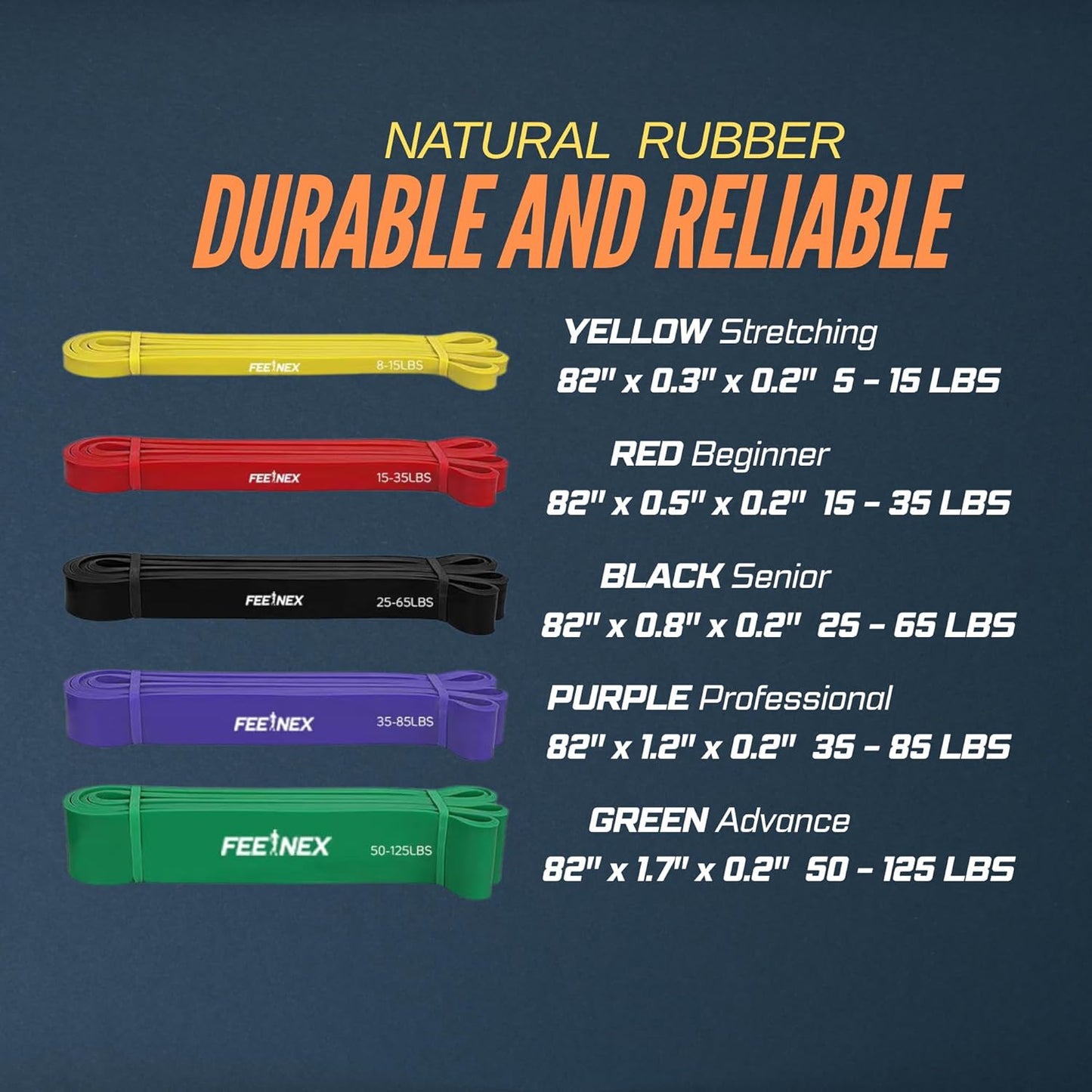 Resistance Bands for Men and Women - Exercise Set for Fitness Training, Body Stretching, Physical Therapy, Muscle Building, Strength Training