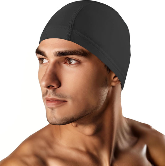 Swim Cap for Men Women Adult, High Stretch Fabric Swim Cap, Swimming Caps Non-Waterproof