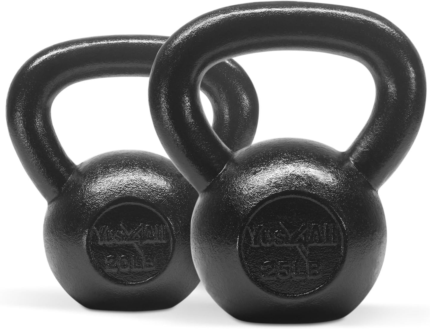 Yes4All Kettlebell Cast Iron Sets 5 - 10 - 15 - 20 - 25 - 30 lbs, Multi-Level from Beginners to Pros Kettlebell Set for Strength Training & Home Gym Equipment