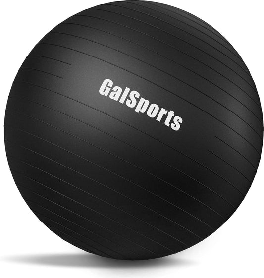 GalSports Anti-Burst Slip Resistant Stability Ball - Swiss Ball for Home Gym & Physical Therapy
