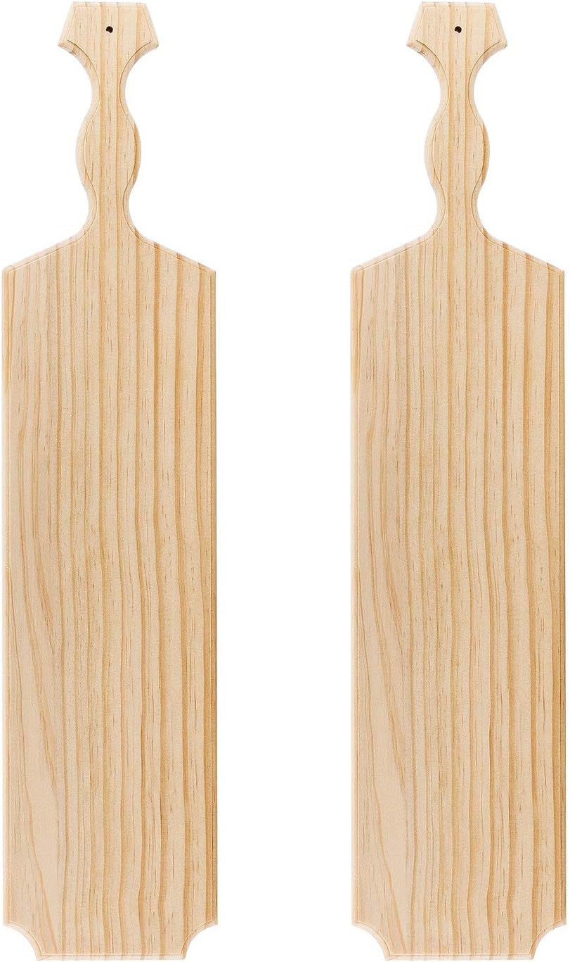 BATTIFE 22inch Greek Sorority Paddle Unfinished Wooden Pine Fraternity Paddles - Solid Wood Paddle [2Pack]