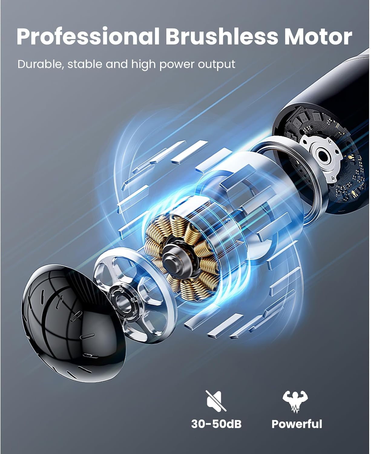 BOB AND BRAD Q2 Max Mini Massage Gun with Metal Head, Pocket-Sized Deep Tissue Massager Gun for Athletes, Professional Portable Percussion Muscle Massager Gun