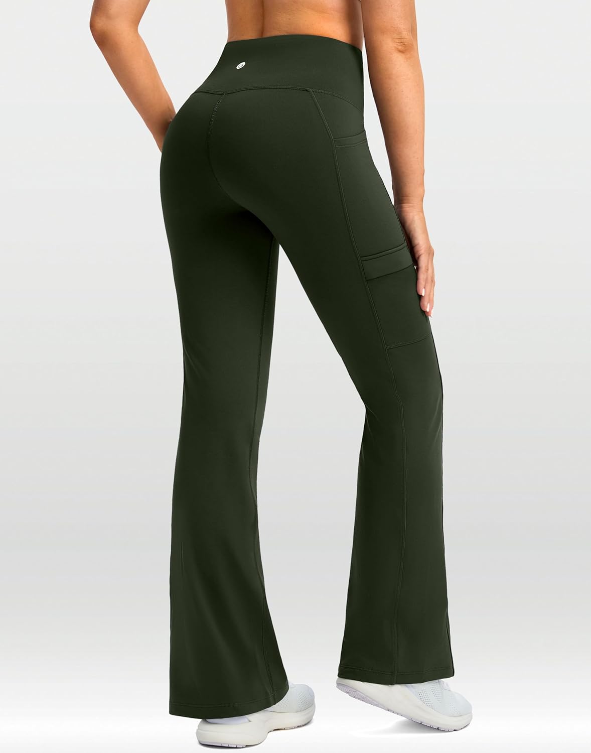 G Gradual Women's Fleece Lined Pants Water Resistant Winter Thermal Flare Leggings Hiking Snow Pants for Women 4 Pockets