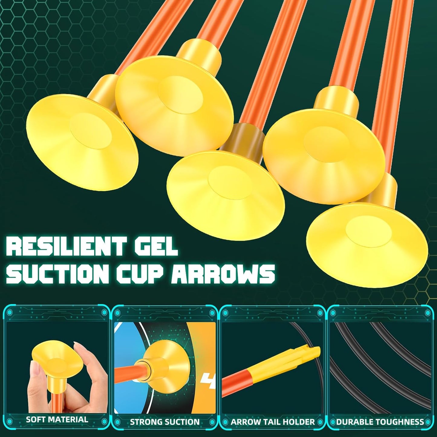 2 Pack Upgraded Kids Bow and Arrow Sets with Sound Effects&Color-Changing LED Flash Lights, Achery set for 4 5 6 7 8 9 10 11 12 Year Old, Indoor Outdoor Toys for Ages 5-7 8-13 Boys Girls(Blue&black)