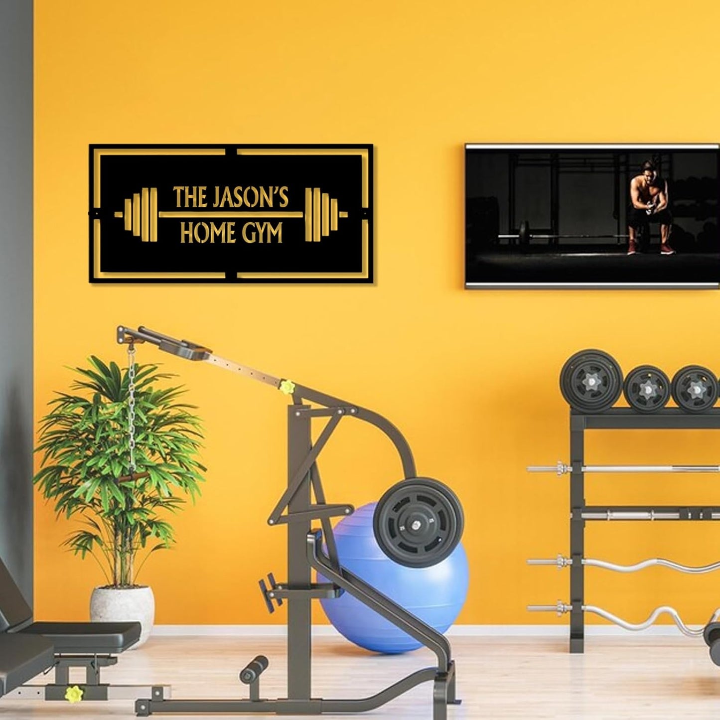 Luxury Personalized Gym Metal Sign, Gym Cut Metal Wall Art, Fitness Home Decor, Gifts for Fitness Lovers, Workout Room Sign