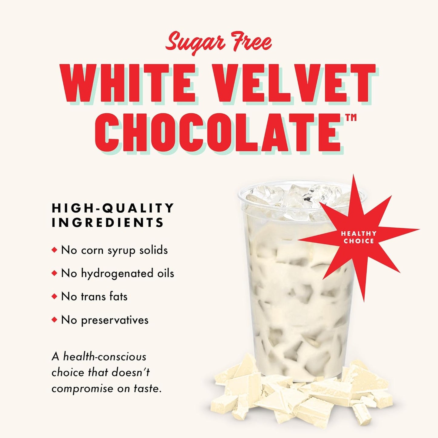 Gosh That’s Good! Sugar-Free White Velvet Chocolate Flavor – 2 lb – Low-Calorie, Lactose-Free