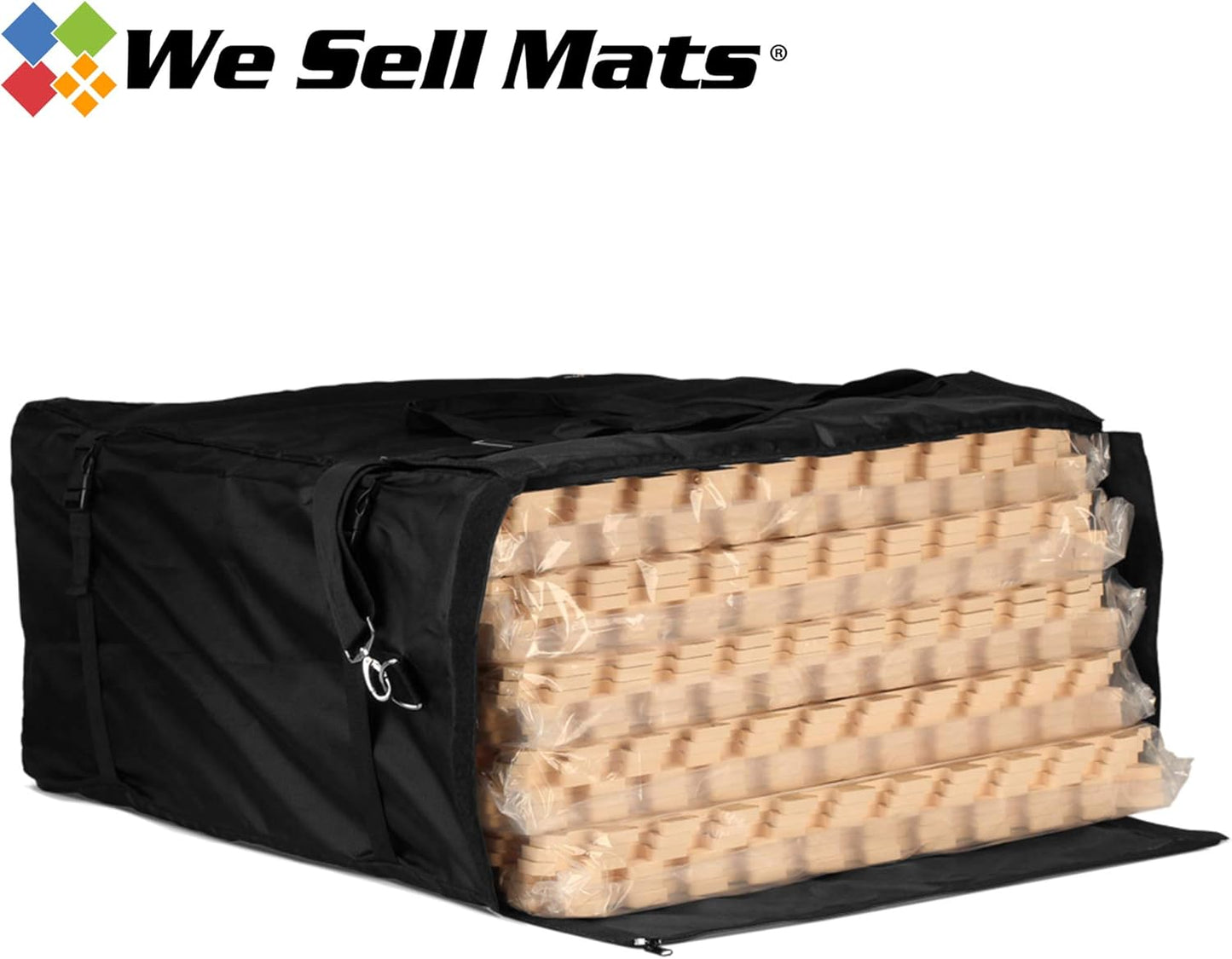 We Sell Mats Shoulder Bag for Carrying Tradeshow Flooring, Interlocking EVA Foam Mats & Other Tiles, Black, 25 in x 25 in x 14 in (BAGC)