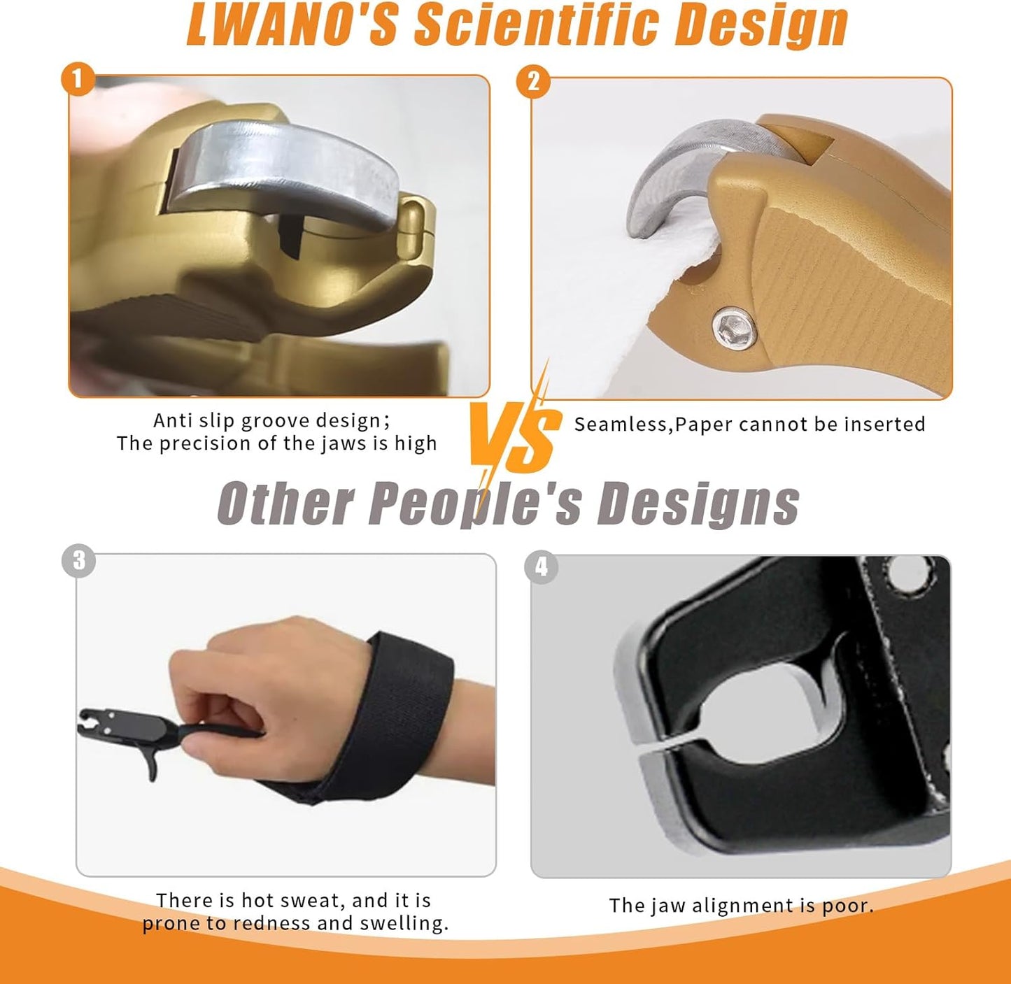 LWANO Archery Compound Bow Release Aids Trigger 3-4 Finger Adjustable Wristband Thumb Arrow Release Aids for Adults Youth Hunting Shooting Training Accessories