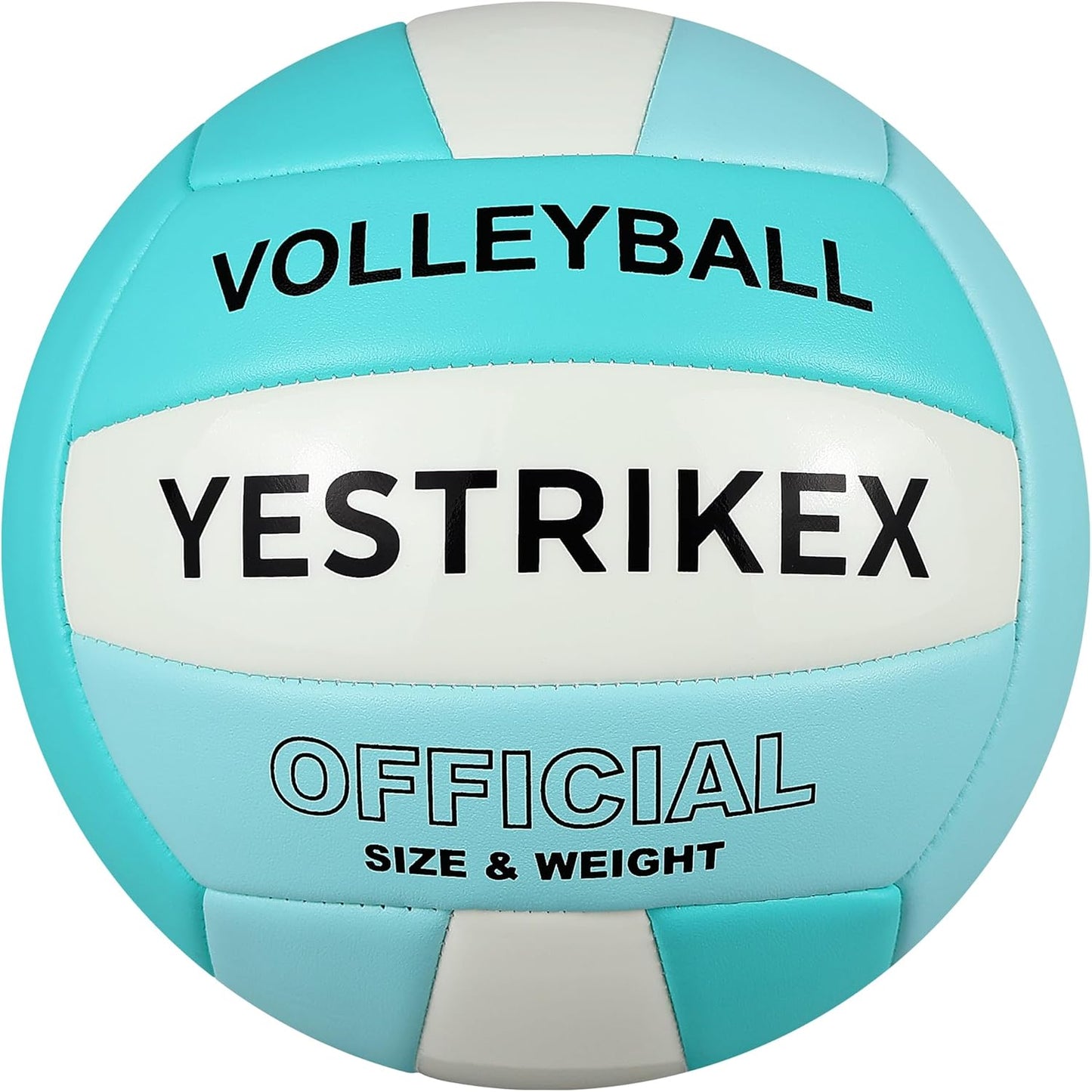 Official Size 5 Glow in The Dark Volleyball, Fluorescent Light Night Volleyball Soft Indoor Outdoor Volleyball Gift Luminous Night Light Ball for Game Gym Training Beach Play with Pump Kit