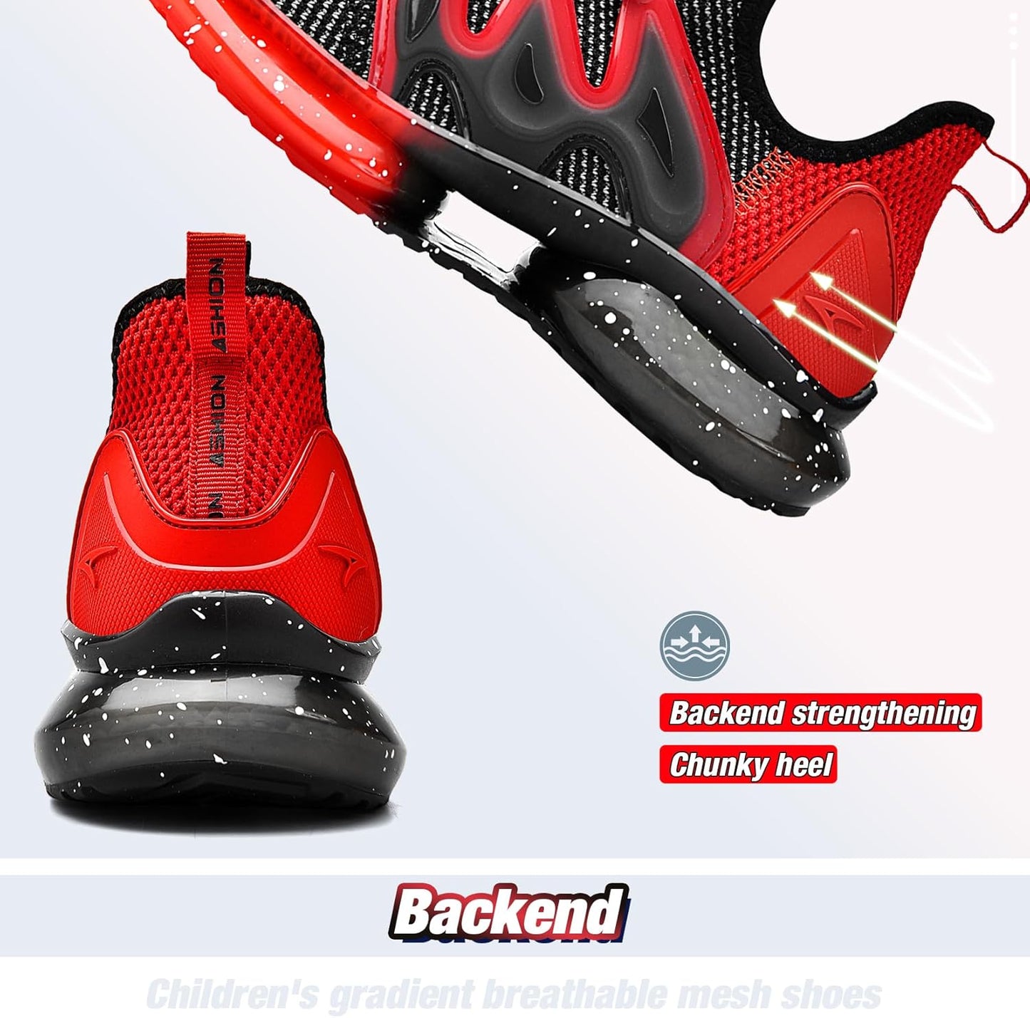 WETIKE Boy's Shoes Mesh Slip on Lightweight Running Sneakers