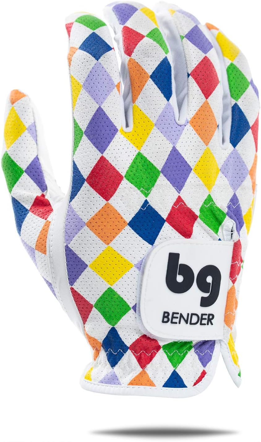 BG Bender - Mens Golf Glove, Durable Mesh Golf Gloves, Unique Golf Gloves