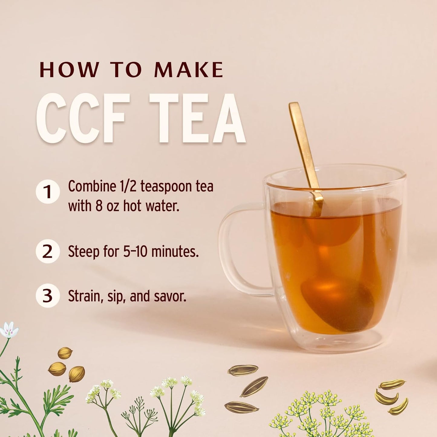 Banyan Botanicals CCF Tea (Cumin, Coriander, Fennel) – Organic Digestion Tea – Traditional Ayurvedic Detox Tea For Supporting Digestion & Gentle Cleansing – 3.5 oz – Non-GMO Sustainably Sourced Vegan