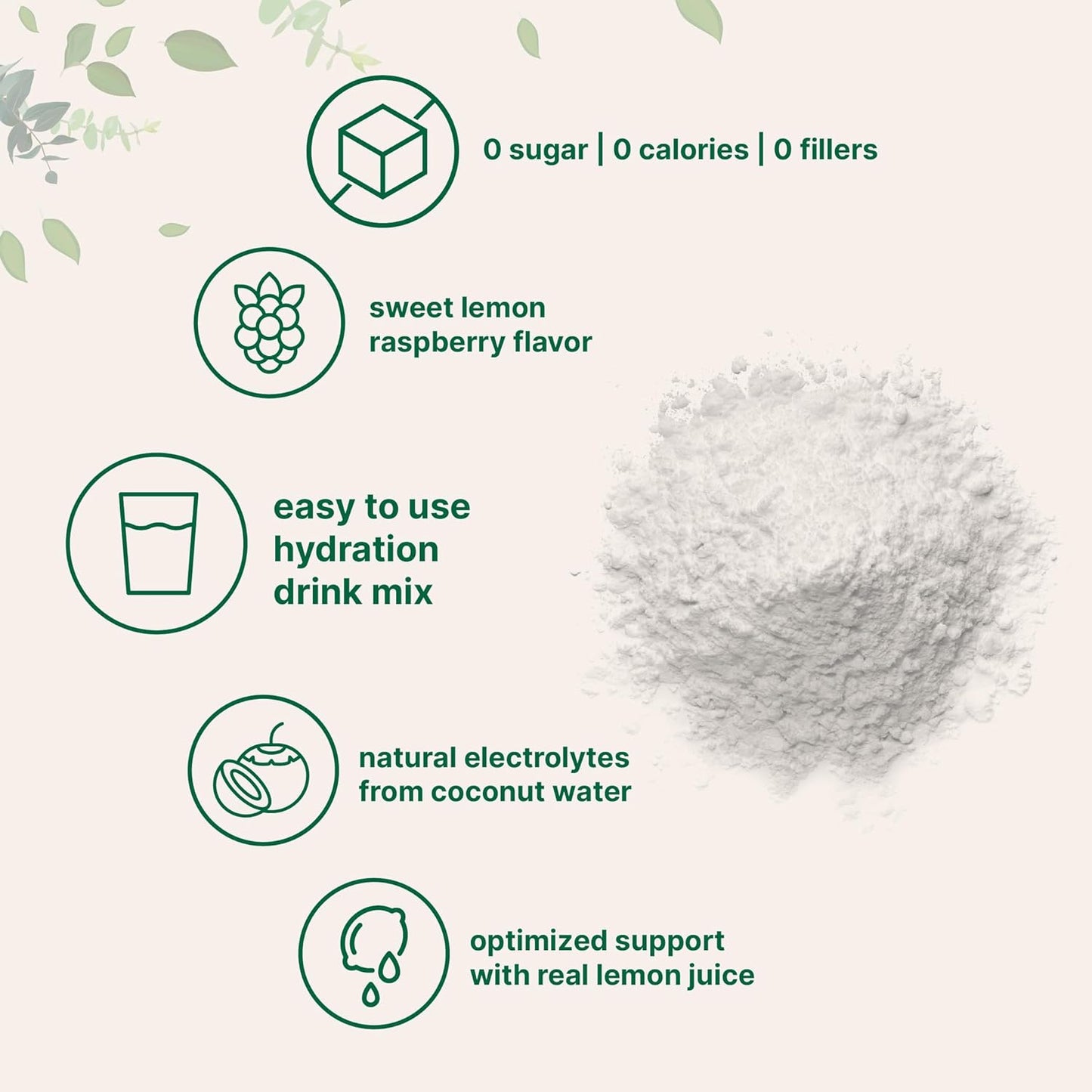 Micro Ingredients Hydration Electrolyte Powder, 1 lb (69 Servings) | Lemon Raspberry Flavor | High Potassium (1,000mg) + Coconut Water & Real Lemon Juice | No Sugar, Keto Friendly | Non-GMO