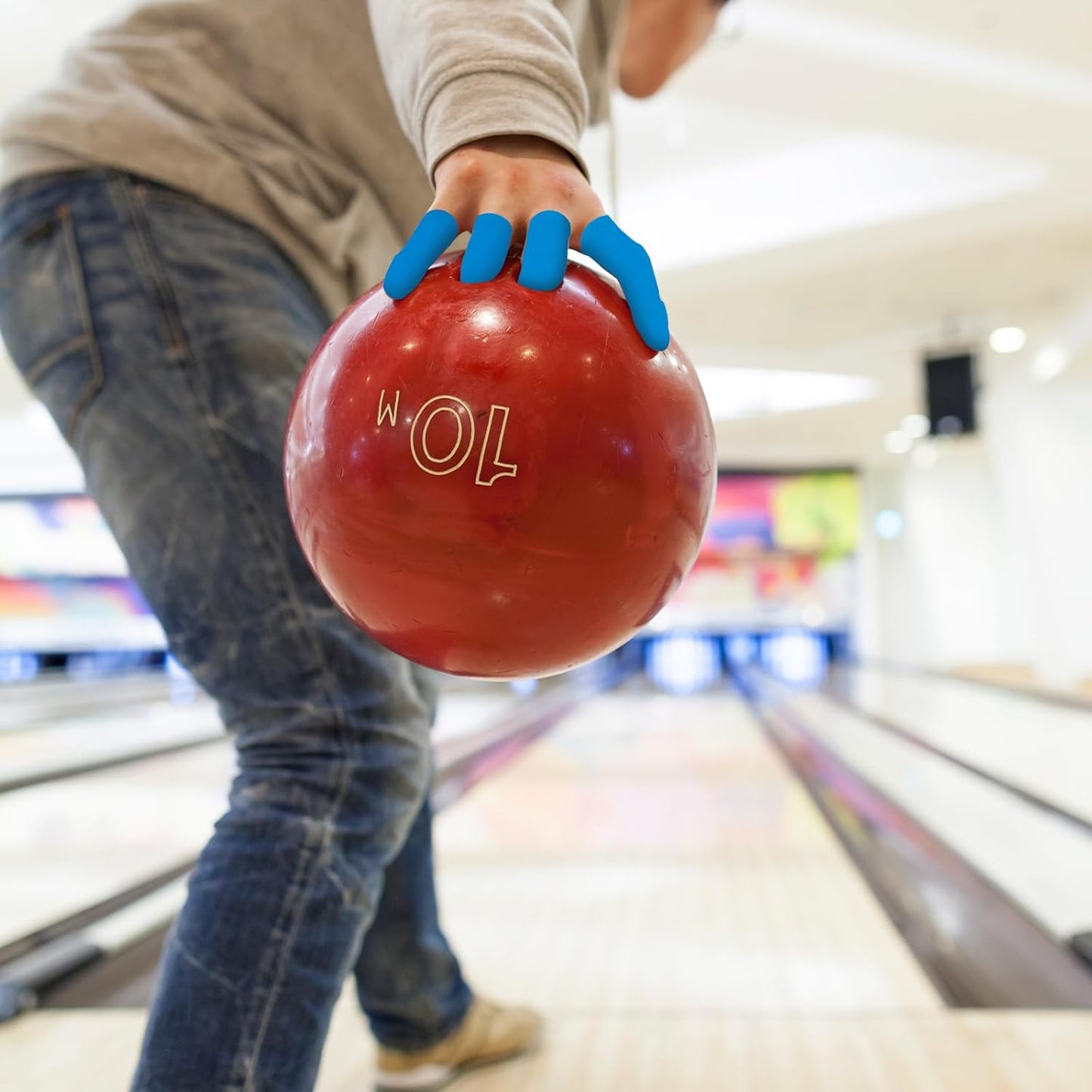 120Pieces Bowling Thumb Tape Blue Bowling Finger Tape Durable Bowling Tape Elastic Bowling Thumb Protector Bowling Tape Thumb Protective Performance Tape for Bowlers Exercise Sport