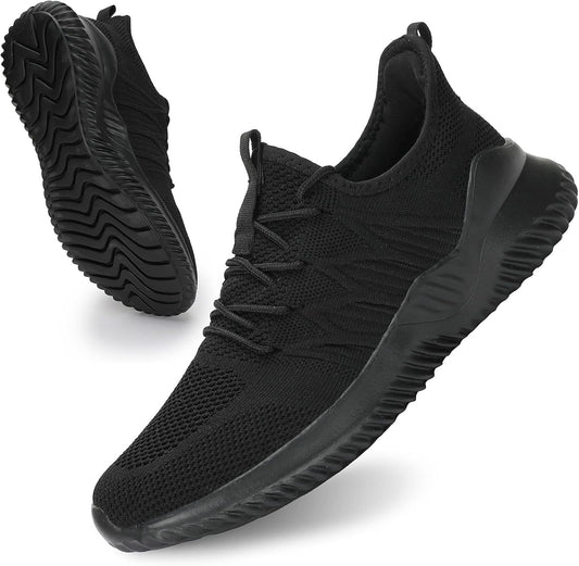Mens Slip On Running Shoes Athletic Walking Trainers Lightweight Breathable Mesh Tennis Sneakers