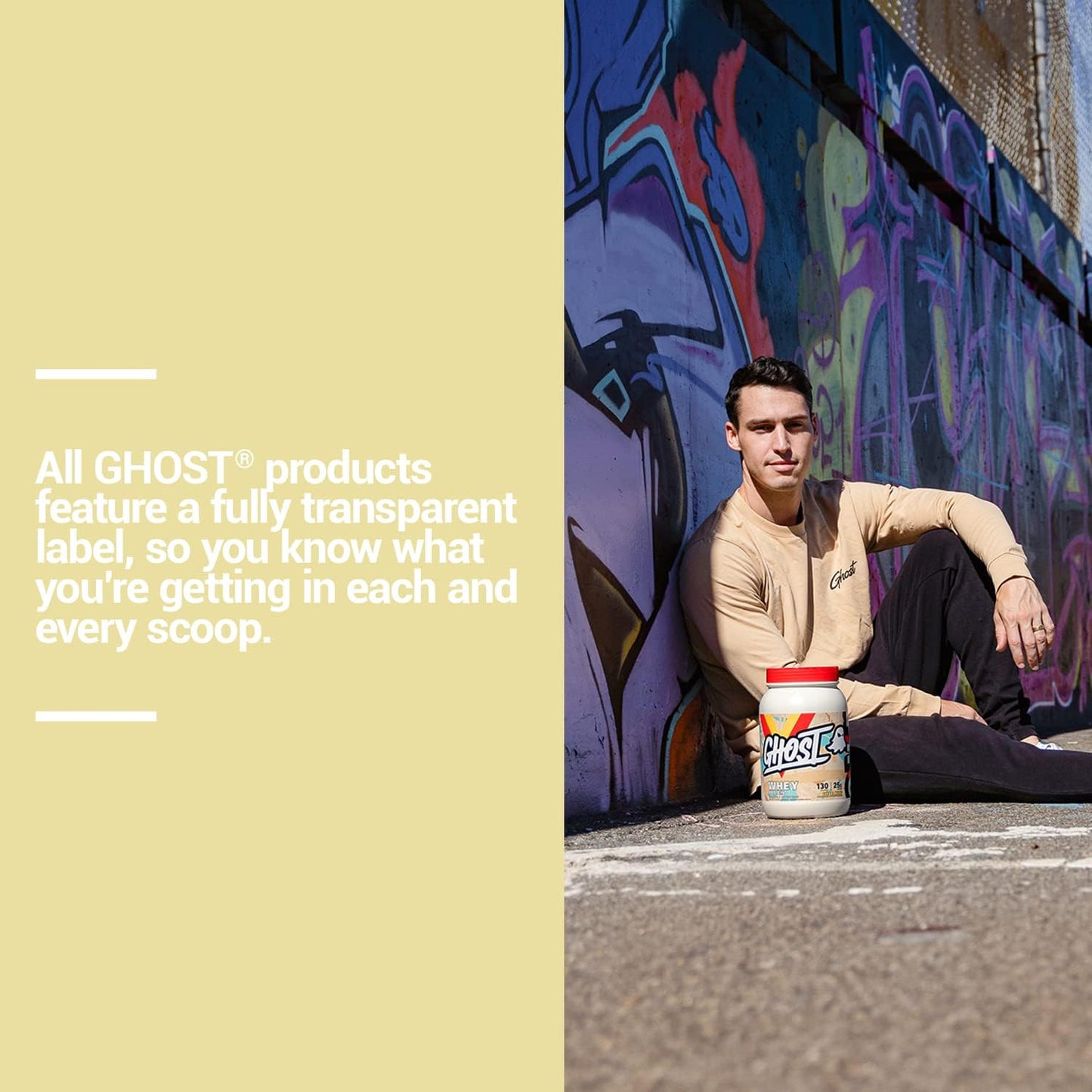 GHOST Whey Protein Powder, Cereal Milk - 2LB, 25G of Protein - Whey Protein Blend - ­Post Workout Fitness & Nutrition Shakes, Smoothies, Baking & Cooking - Soy & Gluten-Free