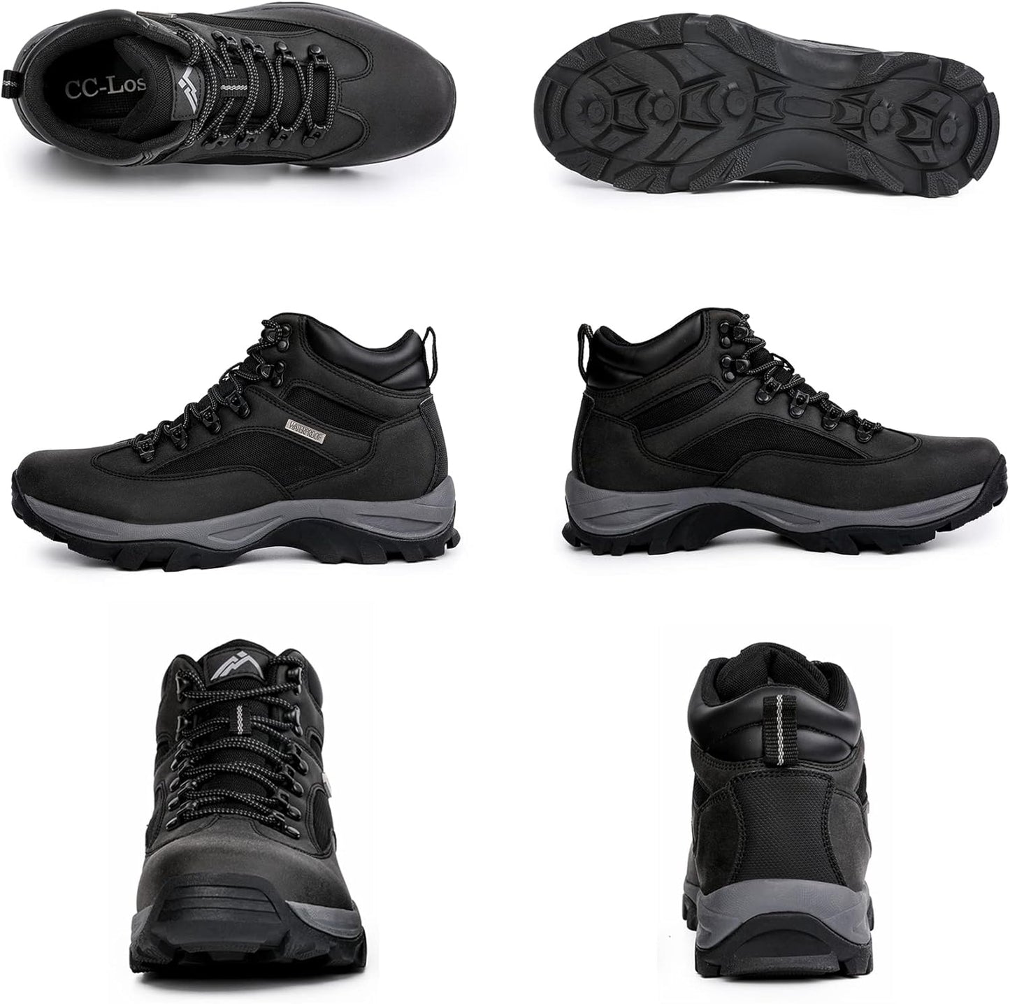 CC-Los Men's Waterproof Hiking Boots Outdoor Relaxed Fit Lightweight Size 7-13.5