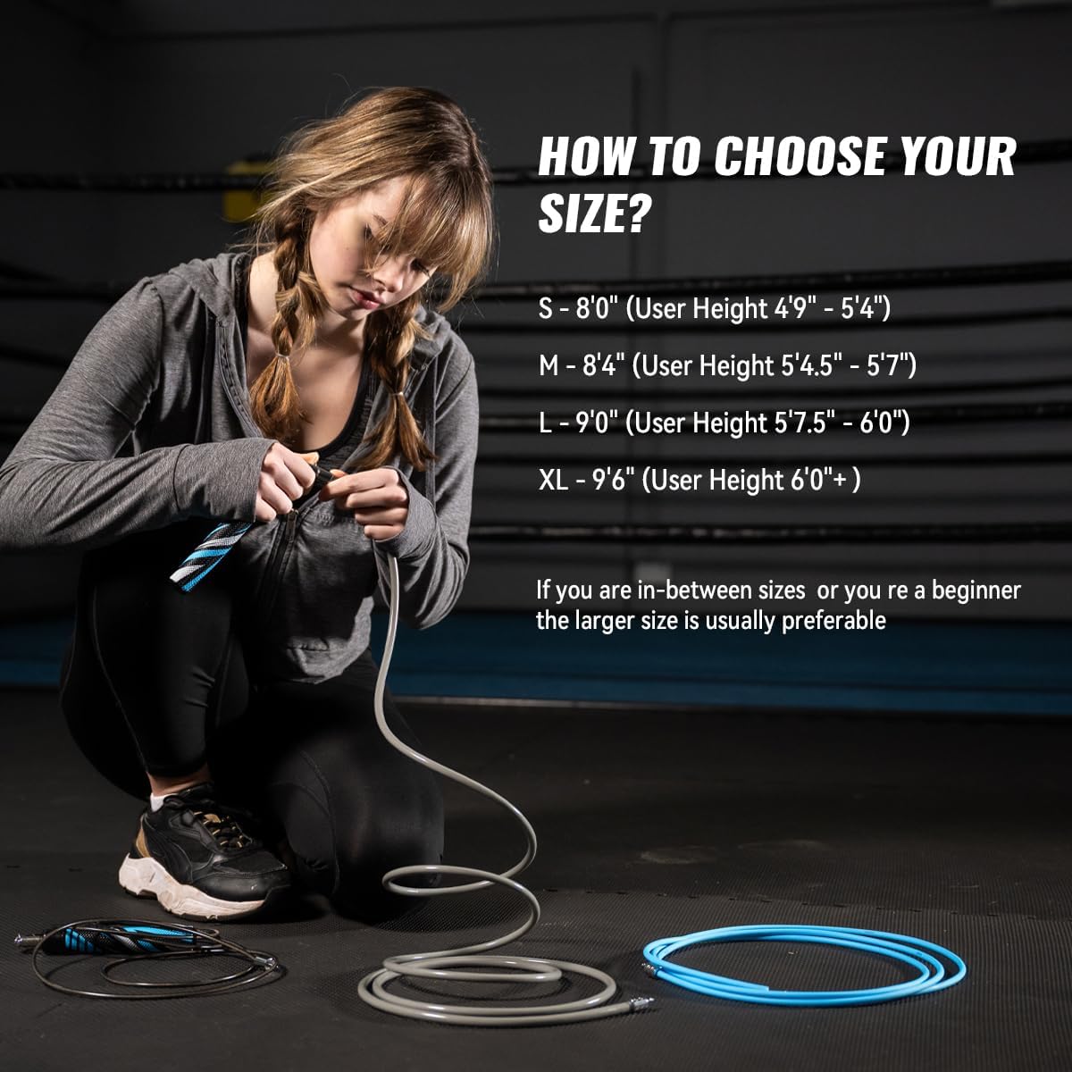 Hererope 3 In 1 Jump Rope for Men & Women, 1/6lb, 1/4lb, 1/2lb Interchangeable Weighted Jump Rope Set with Precision Ball-Bearing, Anti-Slip Leather Grip - Jump Ropes for Fitness, Speed Training, Endurance Building & Total Body Workout