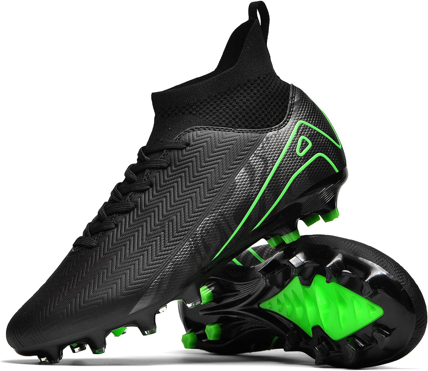 Indoor Soccer Cleats Mens Womens Turf Soccer Cleats Wide Socer Shoes FG AG TF High Ankle Football Boots