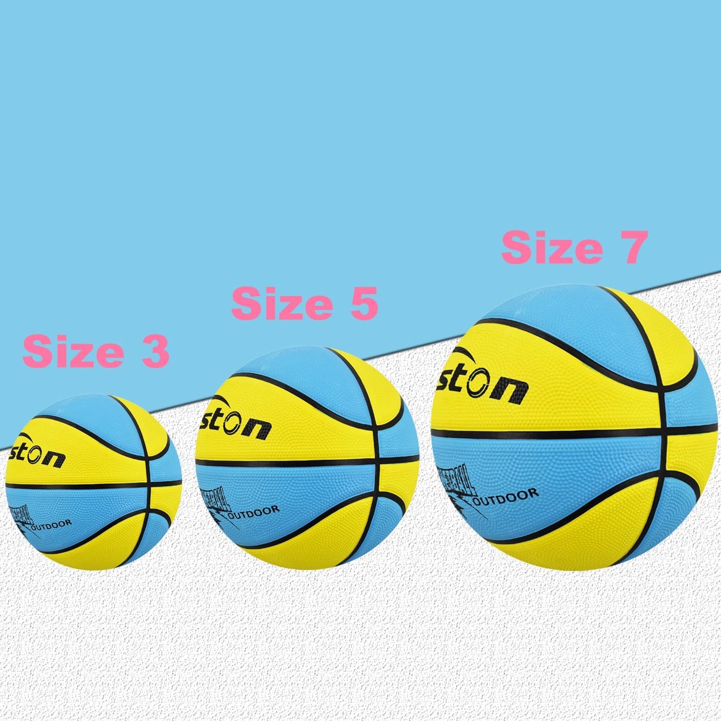 Senston Kids Basketball Balls Size 3/5/7 Basketballs Indoor Outdoor 27.5/29.5 inch Basketball Gifts for Kids/Girls/Boys