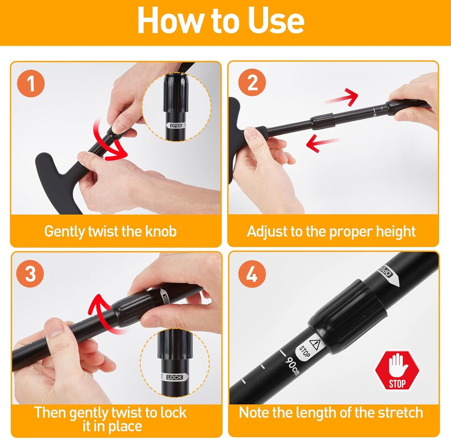 WELSPO Golf Putters for Men and Women Two-Way Kids Putter Mini Golf Putter with 2 Golf Putters, 4 Golf Balls for Right or Left Handed, Adjustable Length Golf Putter for Children, Teenagers and Adults