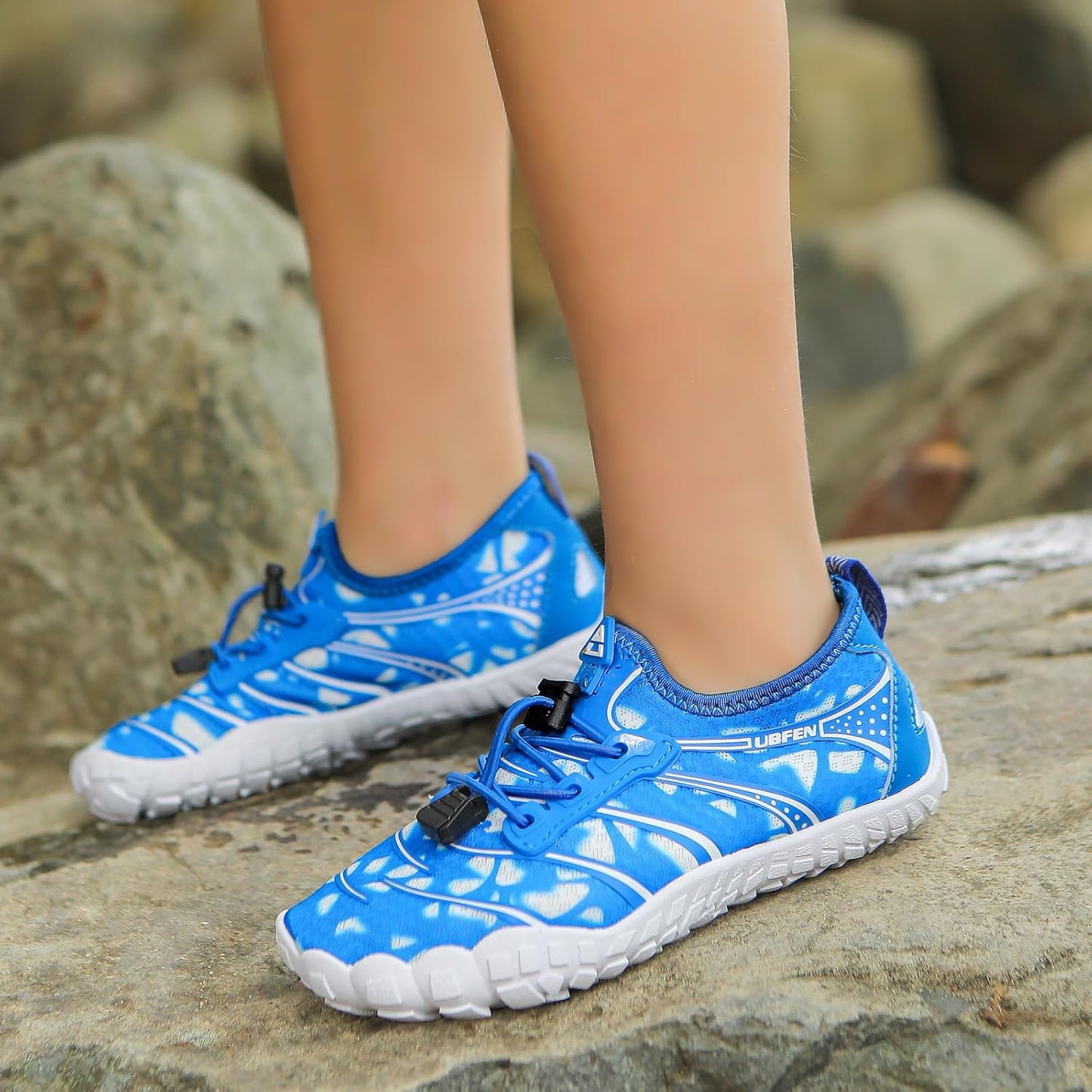 UBFEN Water Shoes for Kids Boys Girls Aqua Socks Barefoot Beach Sports Swim Pool Quick Dry Lightweight Toddler Little Big Kid