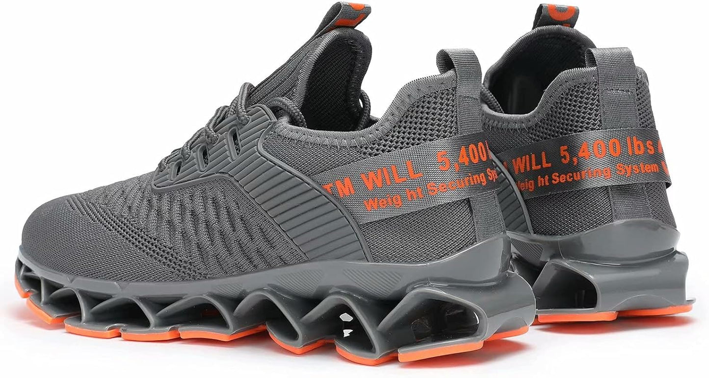 Men's Running Shoes Blade Tennis Walking Fashion Sneakers Breathable Non Slip Gym Sports Work Trainers