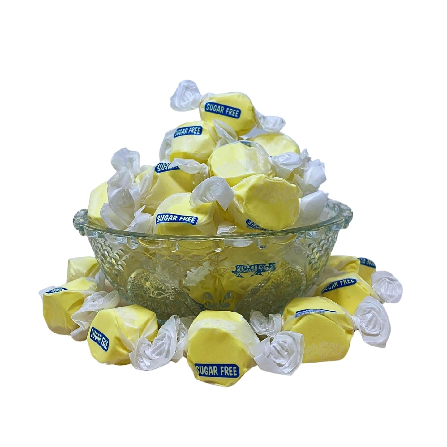 Sugar Free Banana Salt Water Taffy - 1lb (16oz) Bulk Bag Individually Wrapped Soft & Chewy Nut Free, Gluten Free,Diabetic & Keto Friendly Gourmet Candy For Taffy Lovers